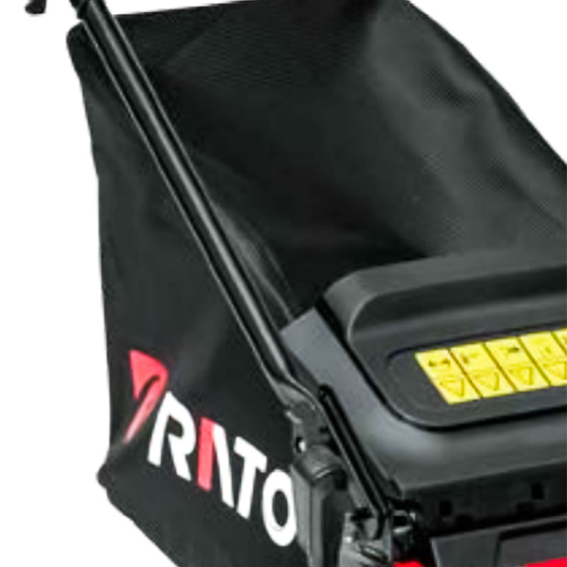 Rato Italian Power RMP46Q-V125 - Tondeuse à gazon poussée 125 cm³ avec bac de ramassage et éjection arrière