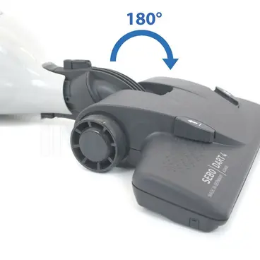 Dettaglio snodo a 180° spazzola SEBO DART 4 aspiratore