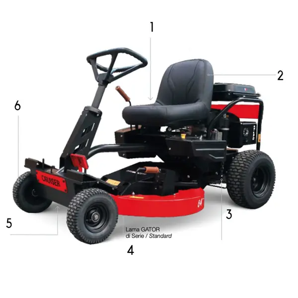 Sarp Cruiser 84 - Rider Erba Alta con Mulching 