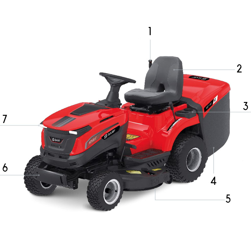 Sarp M 150 HT - Ride-On Mower with 245 L Collection Capacity
