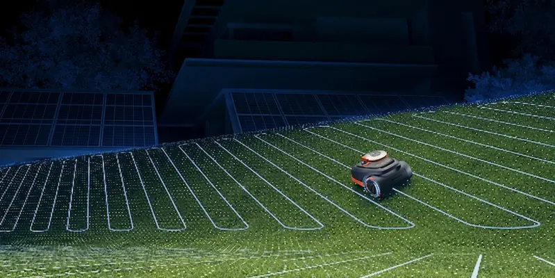 Segway Navimow H230E su terreno con pendenza
