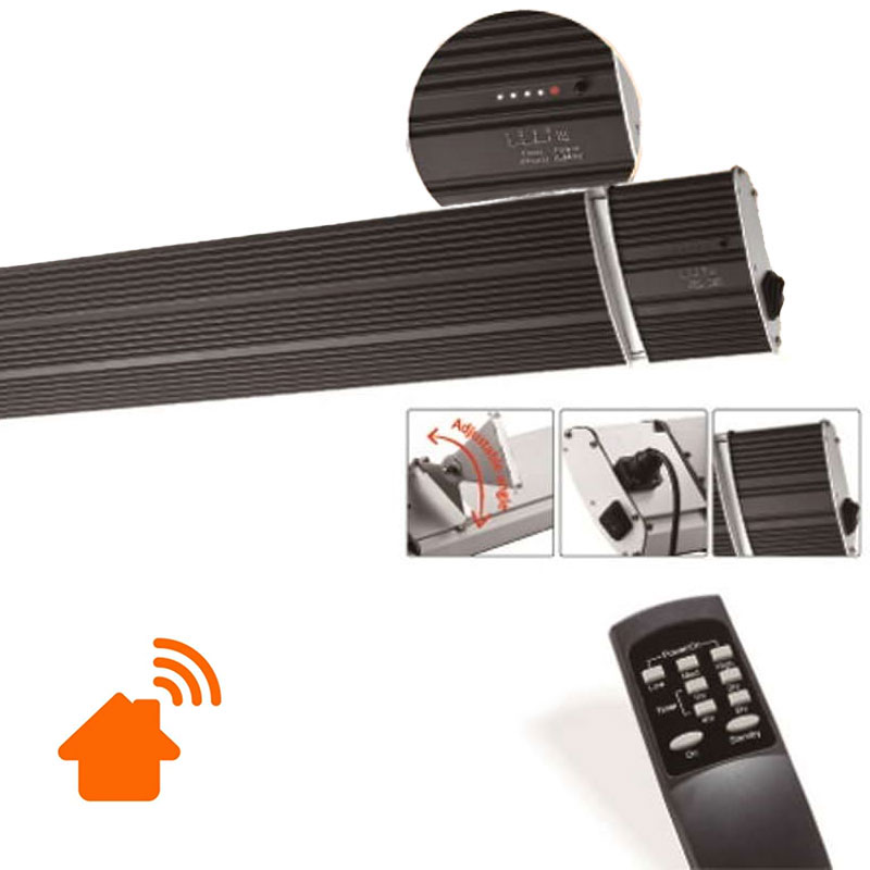 Sined Black Heat WiFi - 1500 to 3200 W Infrared Lamps with Remote Control and WiFi