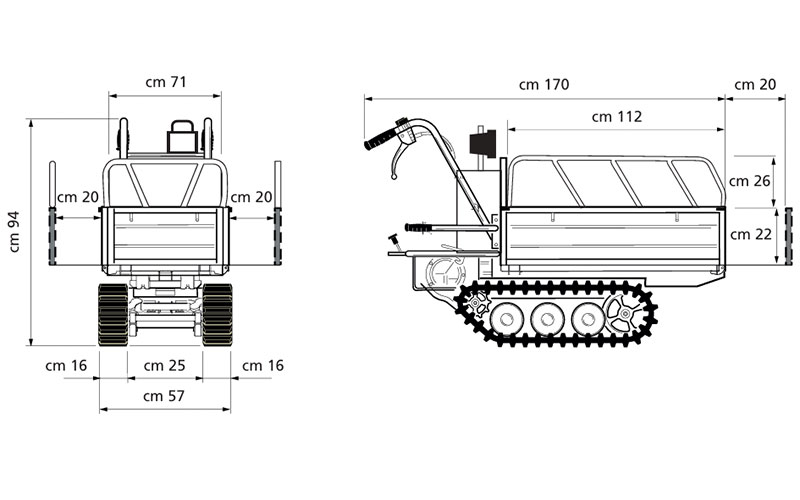 Airmec AB 270 - Electric Tracked Power Barrow