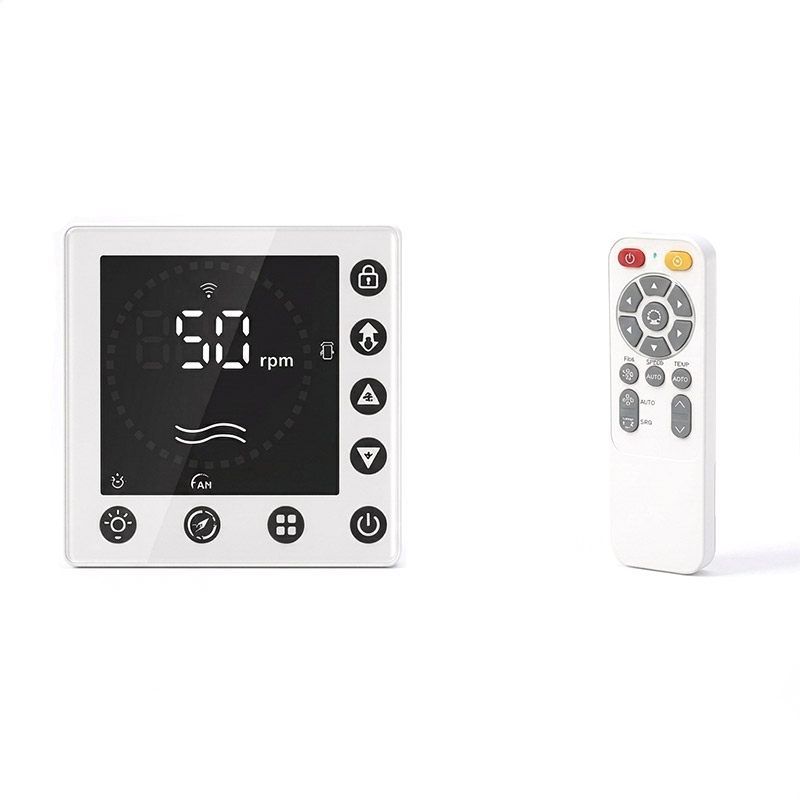 Eco Fresh Air HVLS Milano Design controller and remote control