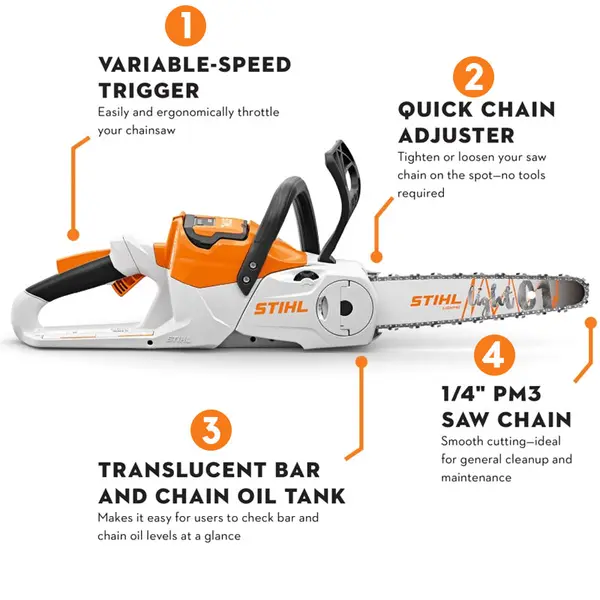 Stihl MSA 60 - Motosega 36V con Barra 30 cm incluso Kit Batteria e Caricabatterie