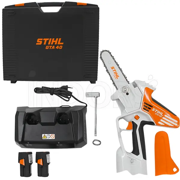 Stihl GTA 40 Set Completo - Potatore a Catena a Batteria completo di 2 batterie + caricabatteria + valigetta