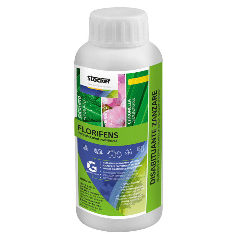 Stocker Geyser Nebulizzatore Antizanzare 2L cod. 4201 / cod. 4440 con Florifens 100 ml