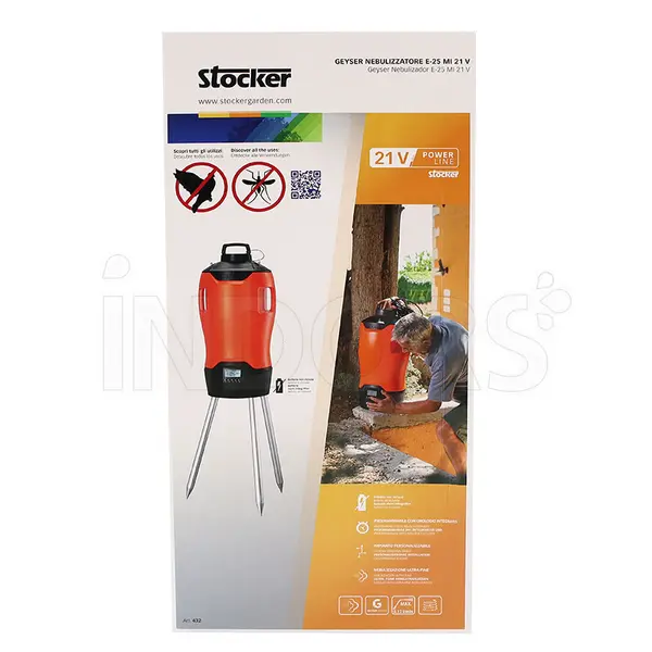 Stocker Geyser Nebulizzatore Antizanzare 25L a batteria Li-Ion Ricaricabile