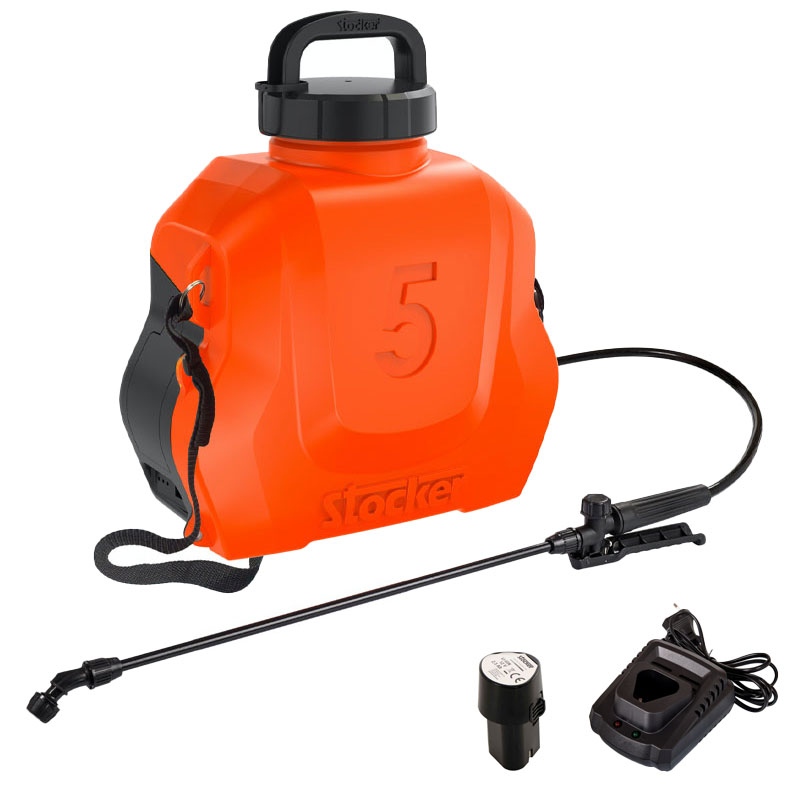 Pompe de pulvérisation d'épaule Stocker 230 - 5 L avec batterie 12 V