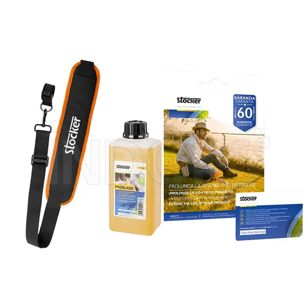 Stocker 61503 Kit Promo Motosega con asta Telescopica E-300 LA + Batteria 4 Ah + Caricabatteria