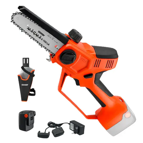 Stocker 61902 - Motosega Magma E-150 LA 21 V con Fodero, Batteria e Caricatore