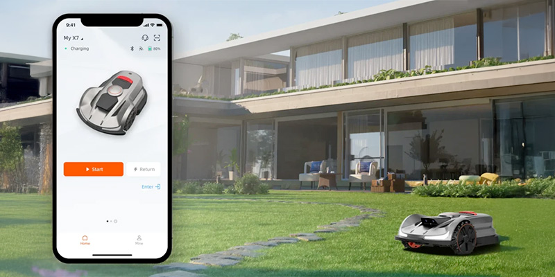 Tondeuse robot Sunseeker X7 Plus Gen 2 - Batterie au lithium 10 Ah pour grandes surfaces jusqu'à 6000 m²