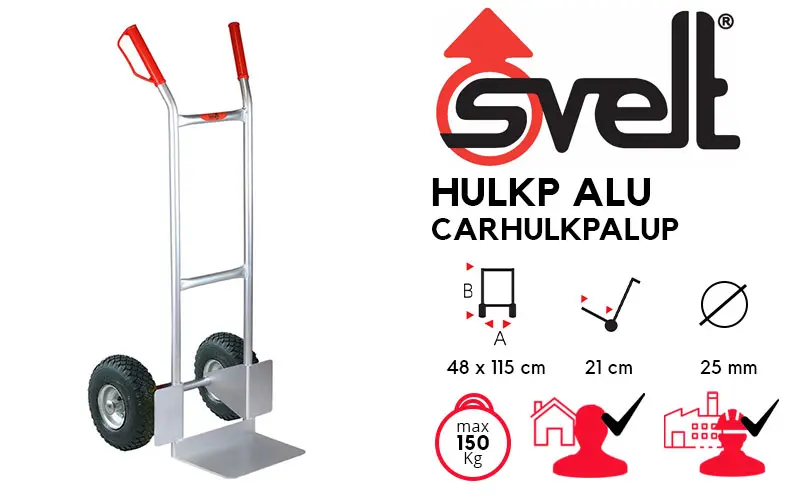 Svelt HulkP Alu CARHULKPALUP - Carrello Porta Pacchi Professionale in Alluminio D.Lgs. 206/2005