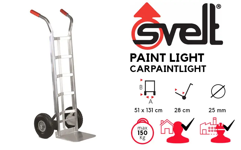 Svelt Paint Light CARPAINTLIGHT - Carrello Porta Latte di Vernice e Barilotti D.Lgs. 206/2005