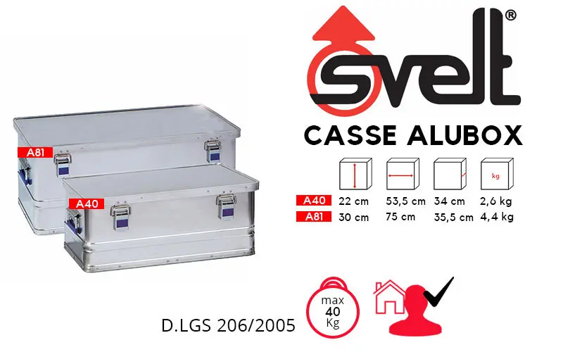 Svelt ALUBOX A40 e A81 - Cassa in Alluminio per Trasporto e Stoccaggio