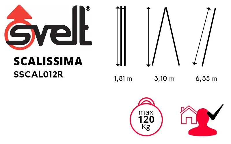 Svelt Scalissima SSCAL012R - Scala Multiposizione Telescopica