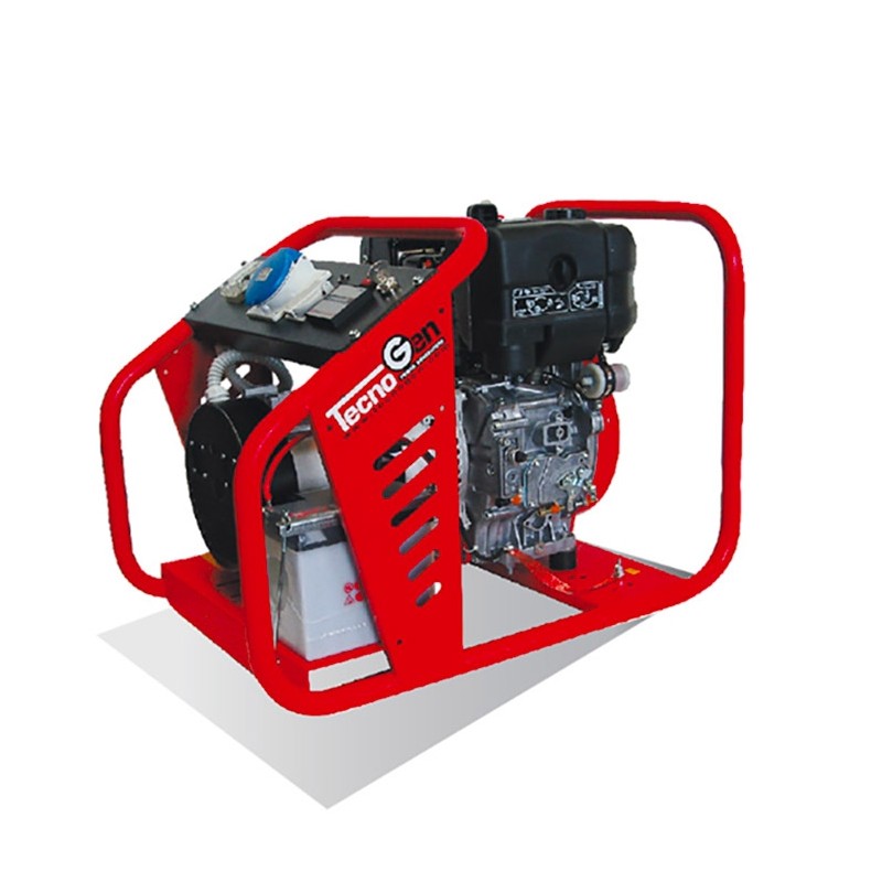 Groupe électrogène Tecnogen Compact H8000E à démarrage électrique avec inverseur de source automatique (ATS)