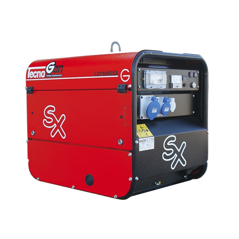 Groupe électrogène diesel à démarrage électrique Tecnogen LD7500TESX avec inverseur de source automatique (ATS)