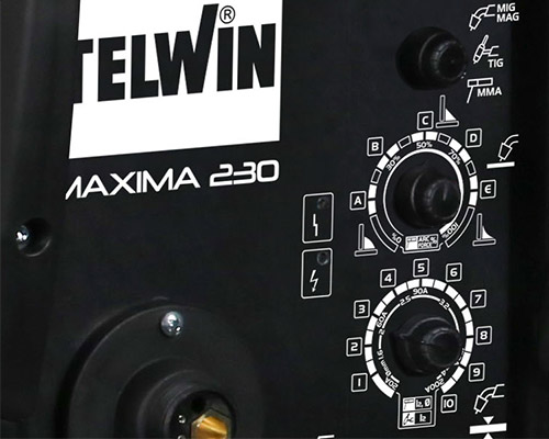 Telwin TELWIN MAXIMA 230 SYNERGIC MIG/TIG/MMA pour poste à souder MIG-MAG FLUX MMA TIG 