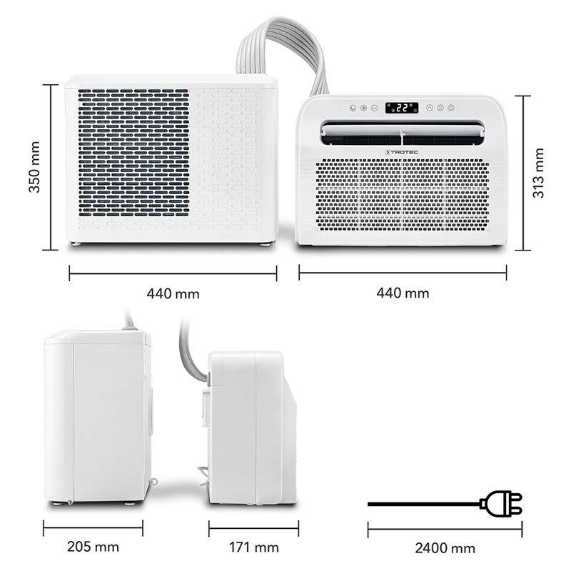 Trotec PAC-C 1500 S WiFi 1210002301 - 3-in-1 Camping Air Conditioner