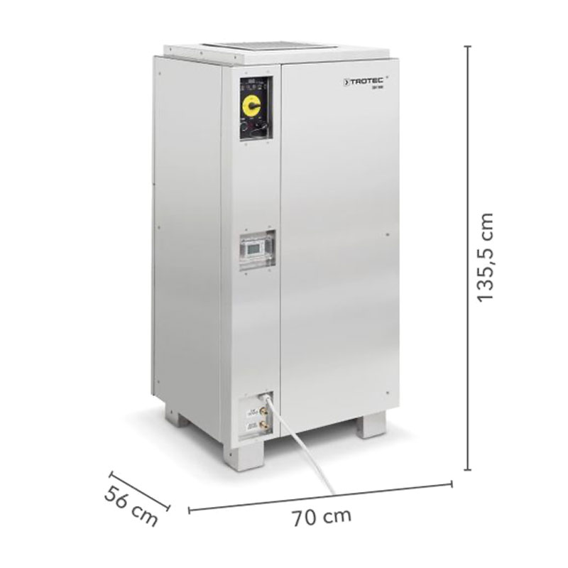 Trotec DH 160 BX ES - Stainless Steel Dehumidifier with Integrated Condensation Pump 245 L/24h