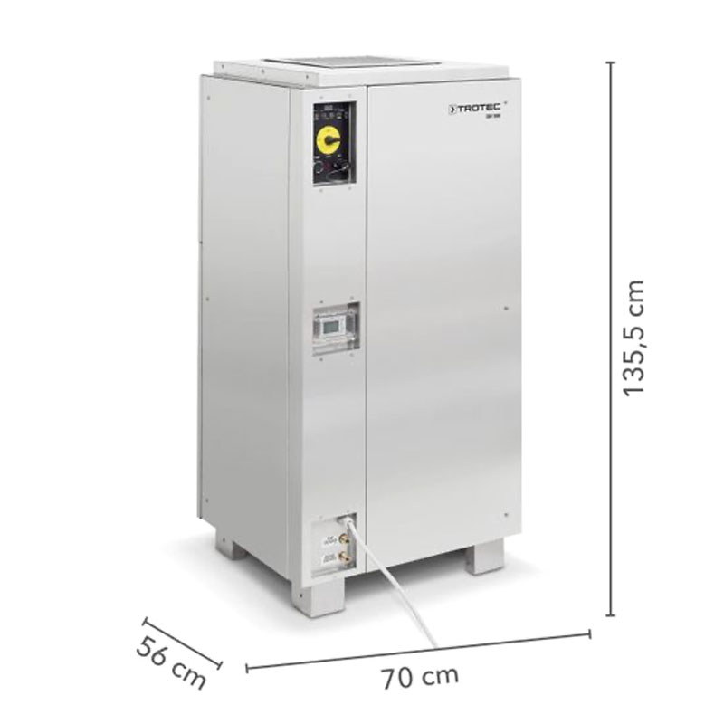 Trotec DH 310 BX ES stainless steel dimensions