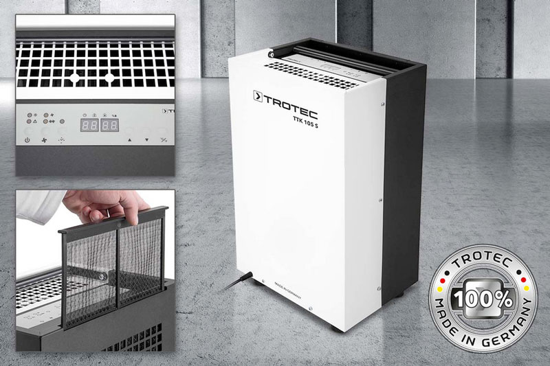 Trotec TTK 105 S 1120000109 - Déshumidificateur Filtre amovible