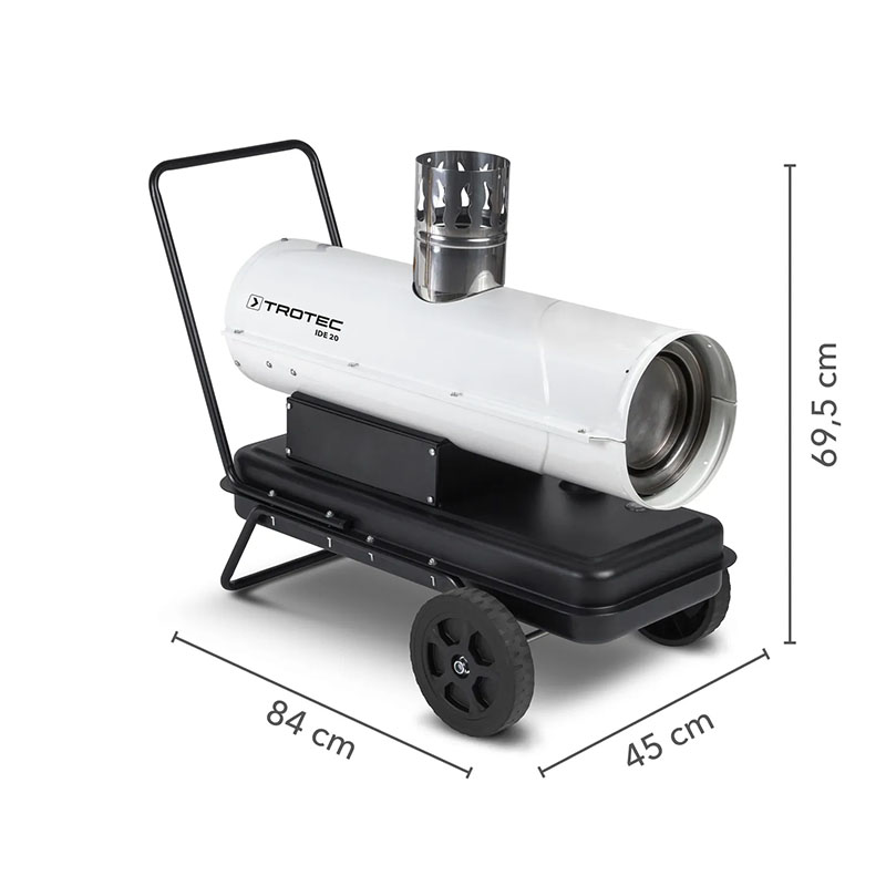 Trotec IDE 20 1430000215 - Generatore di Aria Calda Compatto a Gasolio Combustione Indiretta