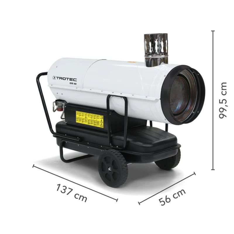 Trotec IDE 60 1430000235 - Professional Diesel-Fired Hot Air Generator with Indirect Combustion