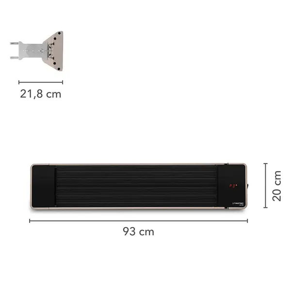 Trotec IRD 1200 1410003310 - Riscaldatore a Infrarossi per Esterni Senza Luce