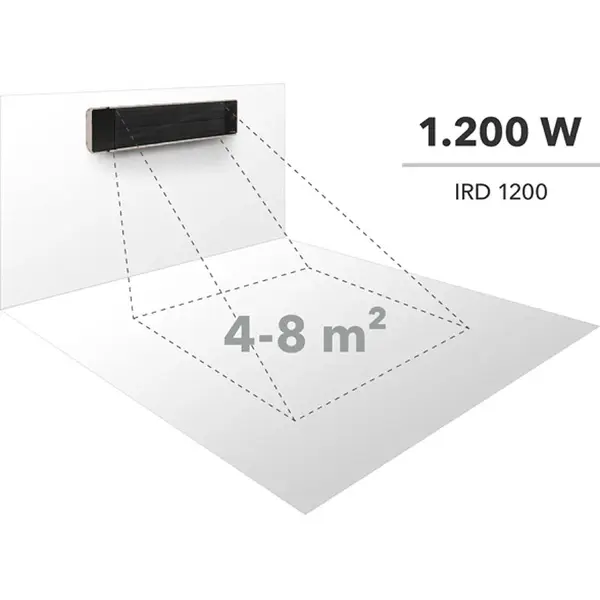 Trotec IRD 1200 1410003310 - Riscaldatore a Infrarossi per Esterni Senza Luce