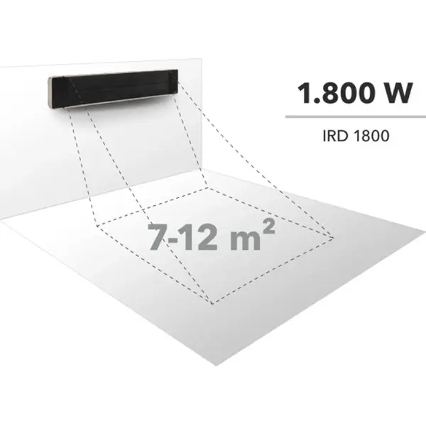 Trotec IRD 1800 1410003320 - Riscaldatore a Infrarossi per Esterni Senza Luce