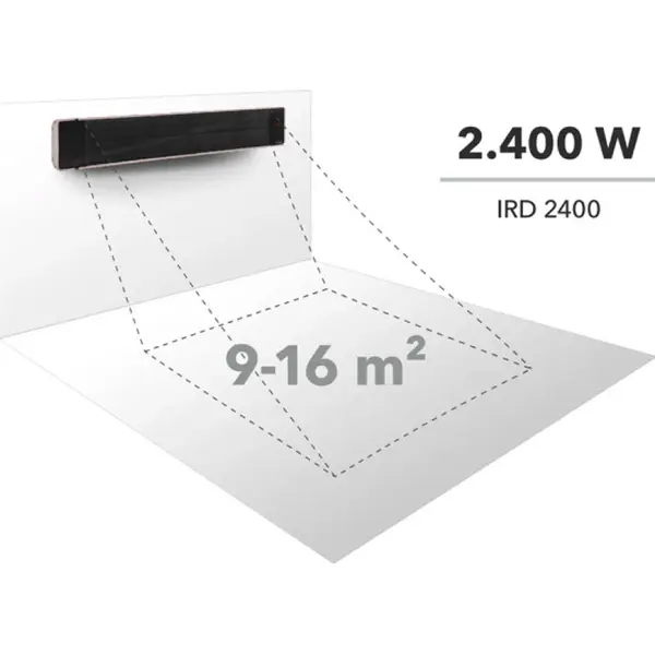 Trotec IRD 2400 1410003330 - Riscaldatore a Infrarossi per Esterni Senza Luce