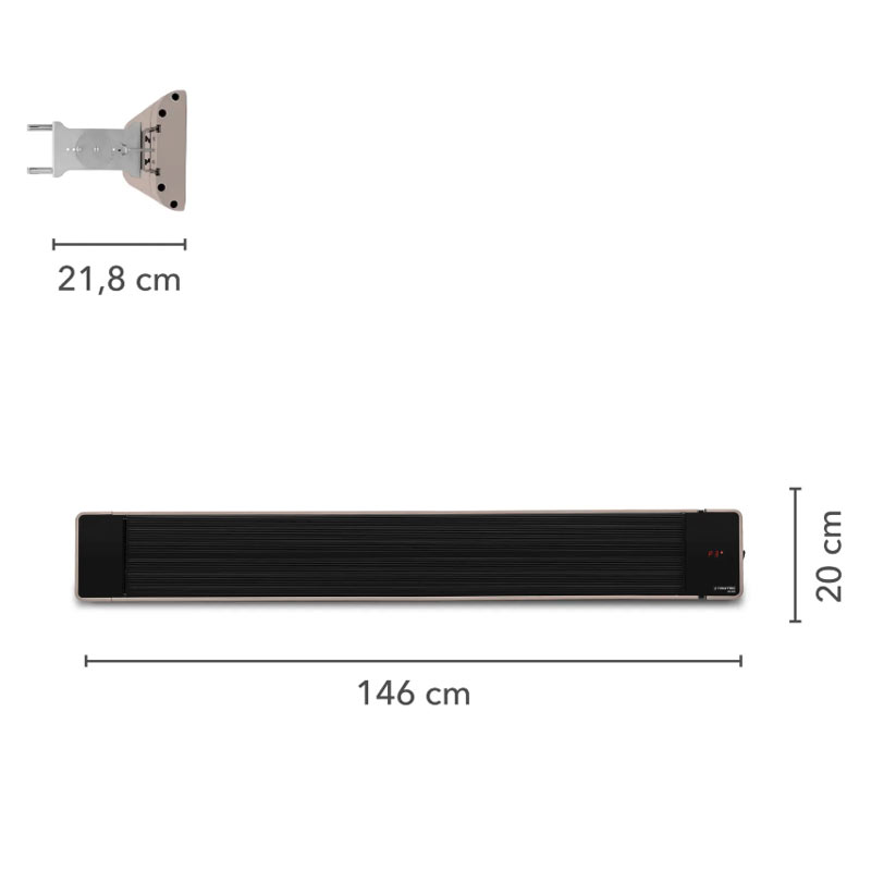 Trotec IRD 2400 1410003330 - Riscaldatore a Infrarossi per Esterni Senza Luce