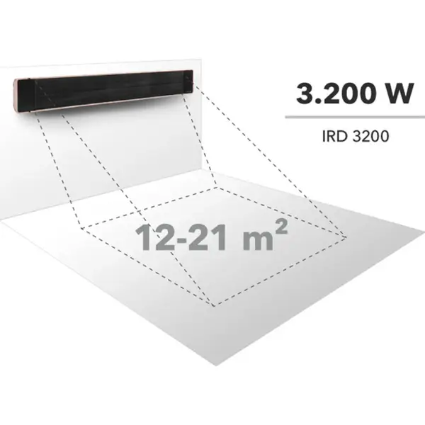 Trotec IRD 3200 1410003340 - Riscaldatore a Infrarossi per Esterni Senza Luce