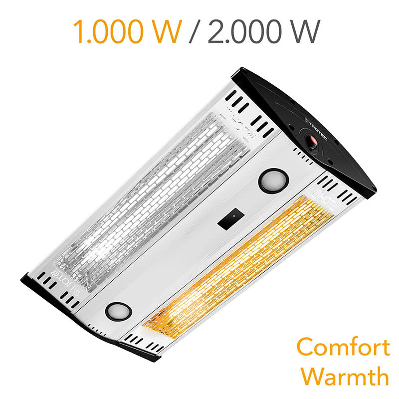 Trotec IR 2000 C 1410003205 - Riscaldatore a Soffitto di Design ad Infrarossi