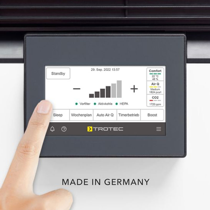 Écran tactile Trotec AirgoClean