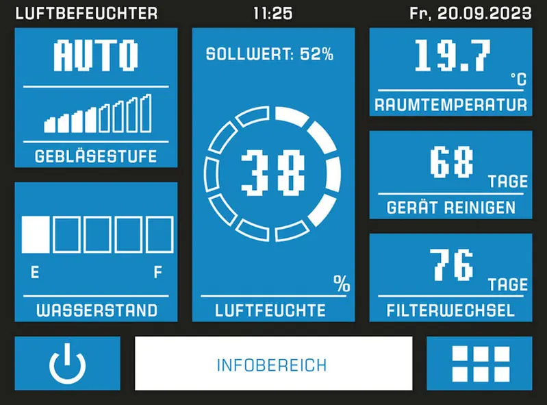 Trotec B 600 - Umidificatore Professionale Display Touchscreen e Controllo via App