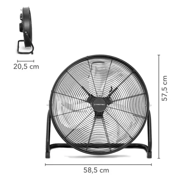 Trotec TMV 20 D dimensioni ventilatore professionale pavimento