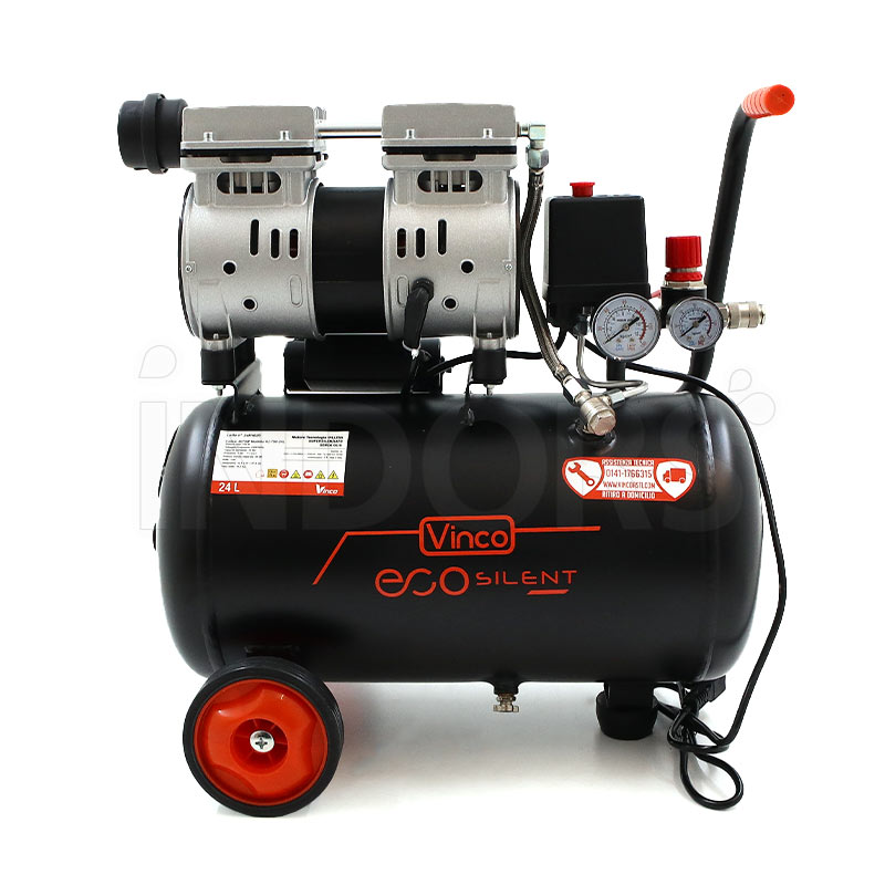 Vinco 60700 - 24 L Portable Silent Oil-Free Compressor
