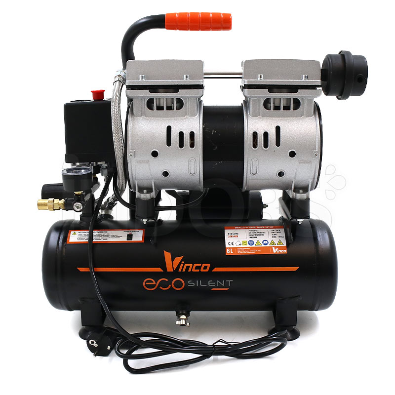Vinco 60702 - 1 HP Silent Oil-Free Compressor