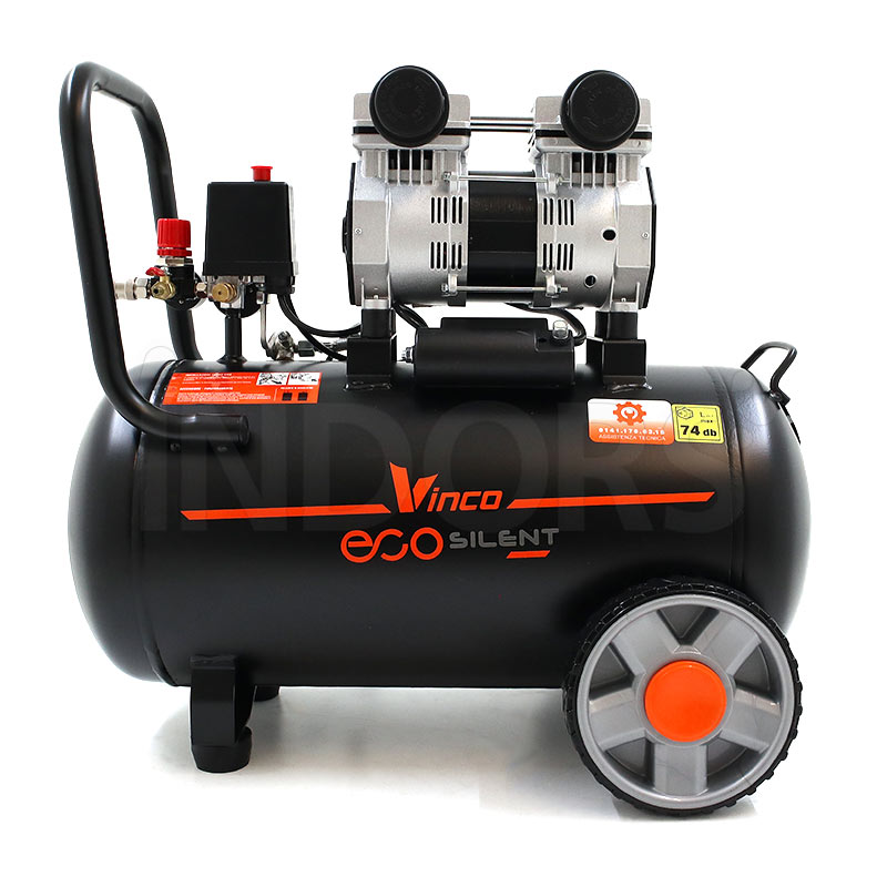 Vinco 60703 - 1.5 HP Silent Oil-Free Compressor