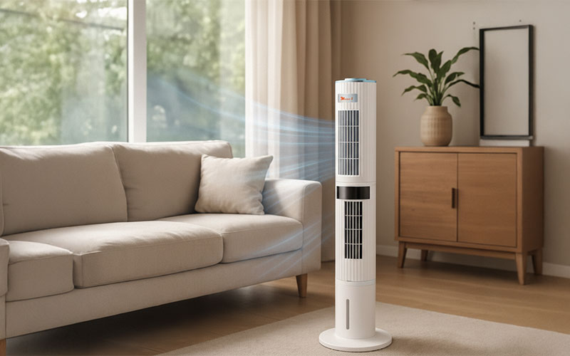 Vinco 70041 - Refroidisseur d'air tour avec rotation à 360°