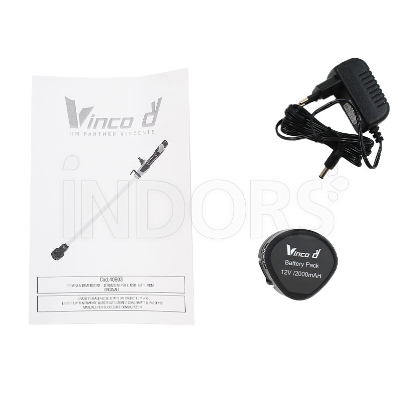 Vinco 40603 - Portable 12V Battery Powered Submersible Pump