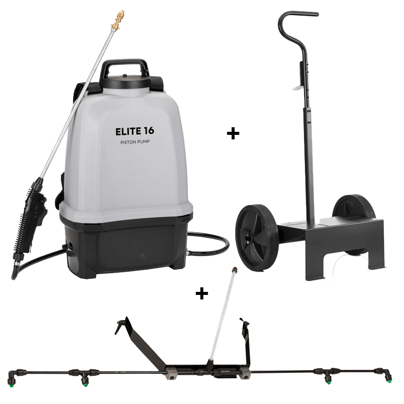 Volpi Elite 16 24PRO16 - Pompa 8 bar con Carrello e Barra Irrorazione