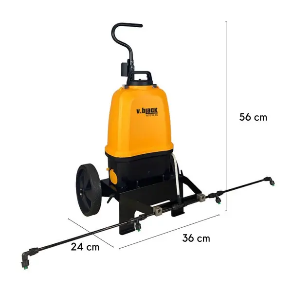 Misure Volpi VITA 16 Kit Pompa - Carrello e Barra Diserbo 16L