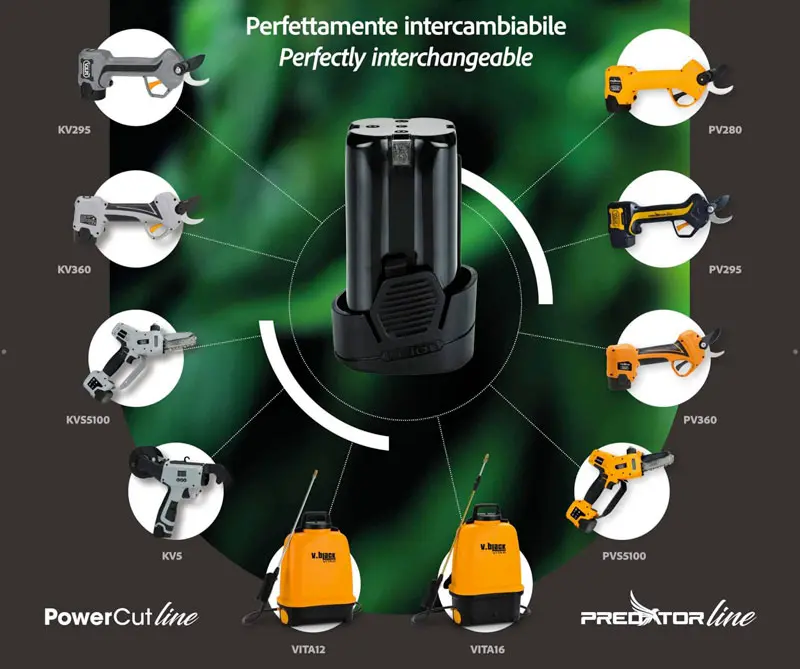 Volpi WBLITA25 - Batteria di Ricambio per Potatori e Irroratori