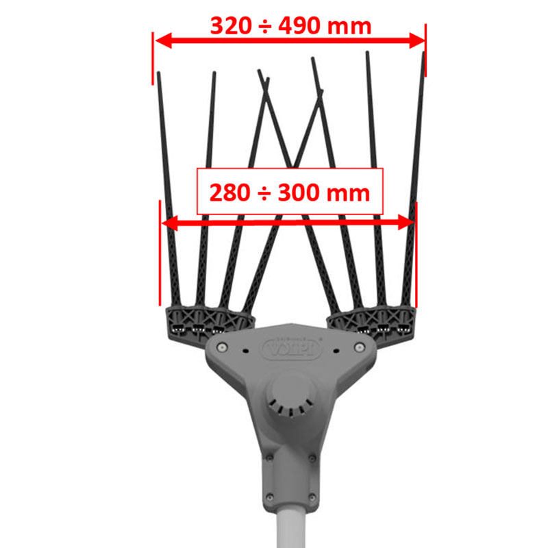 Volpi Super Bomber 195XL Dimensions - Professional Brushless Battery-Powered Olive Harvester