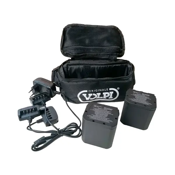 Volpi WBLIK02 - Kit 2 batterie 21,6V - 4,0Ah con Caricabatterie a tre vie e marsupio