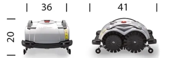 Wiper Ecorobot BLITZ 4 dimensioni compatte robot rasaerba